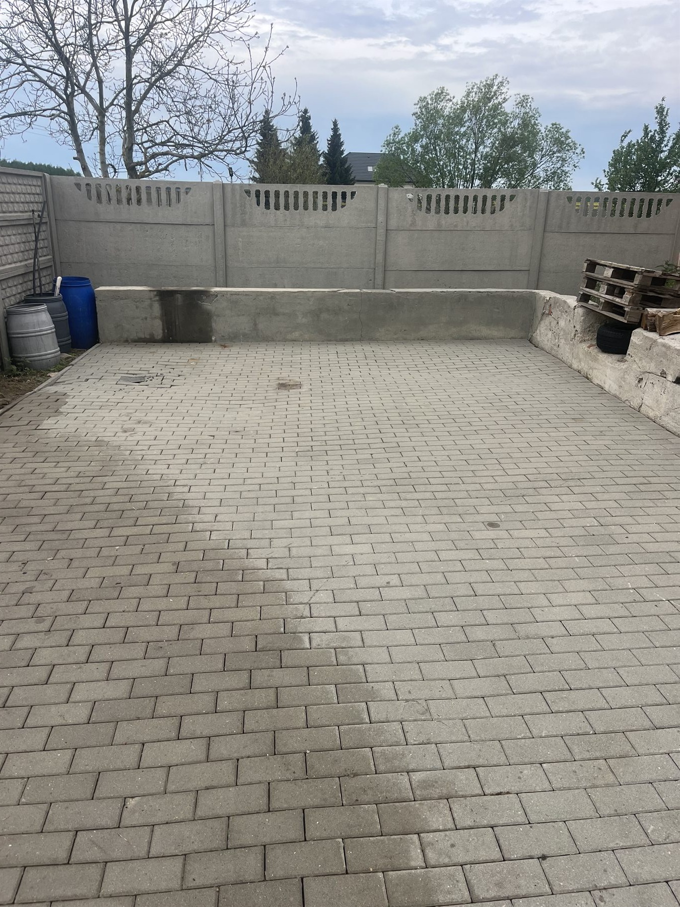 Kostka brukowa po myciu ciśnieniowym, kolejna realizacja
